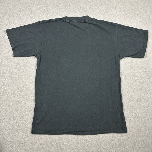 Vintage Laurel Burch Shirt Adult L Black Flower Felines Cat Art Made USA 90s Tee - Picture 12 of 12